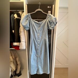 Denim midi dress